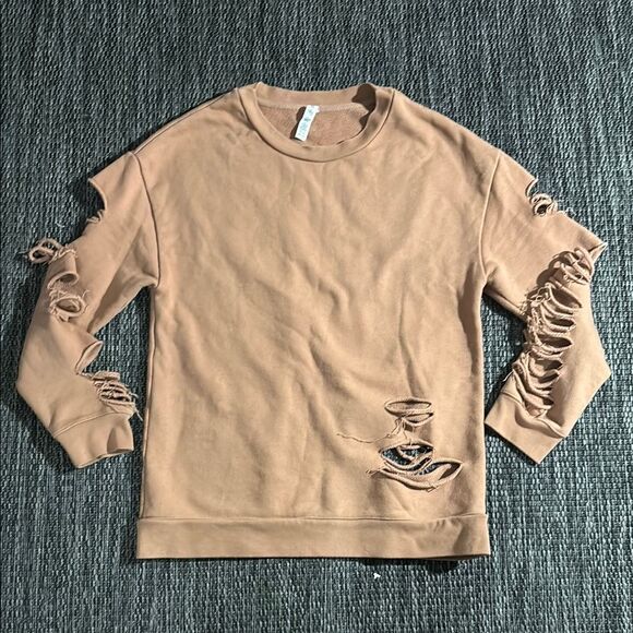 ALO Yoga Tops - Alo yoga FADE LONG SLEEVE PULLOVER SLASH OUT